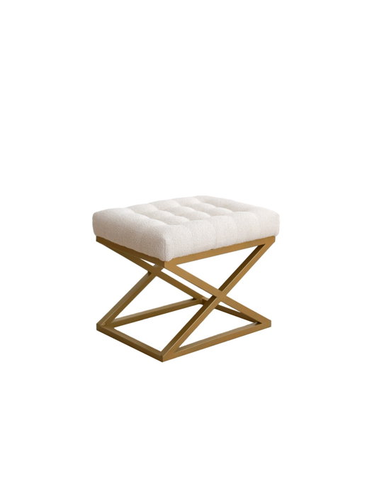 Atelier Del Sofa Puff de Terciopelo Crema Atelier Del Sofa Puff de Terciopelo Crema